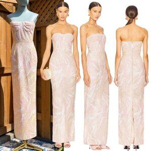 🆕 BRONX & BANCO 🧿 NWOT Dahlia Blush Multi Sequin Maxi Dress - Sz XS US 2
